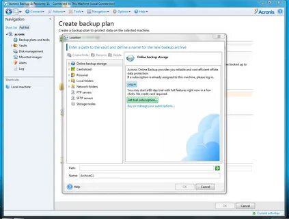 Acronis recovery