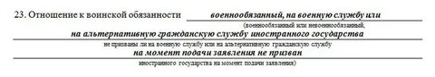 Отношение к воинской службе что писать