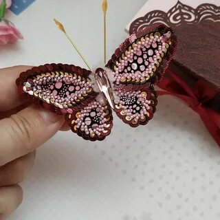 Кольцо бабочка из бисера