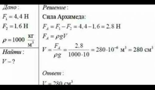 Серебряный кулон в воздухе весит 0.2 н