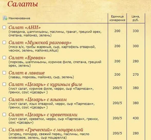 Ресторан "Ани" в Хабаровске: меню и цены - найдено в Peskokras
