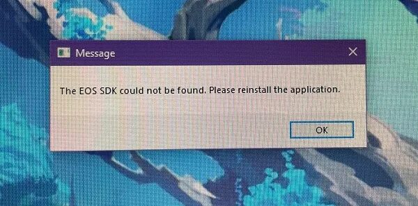 The ios sdk could not be found. The eos sbk could not be found. please reinstall the application.