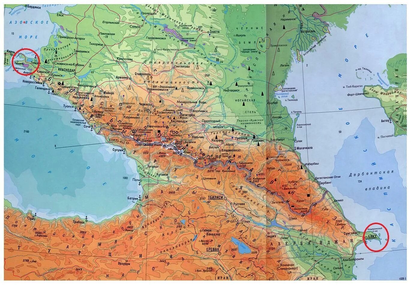 Сколько километров кавказские горы