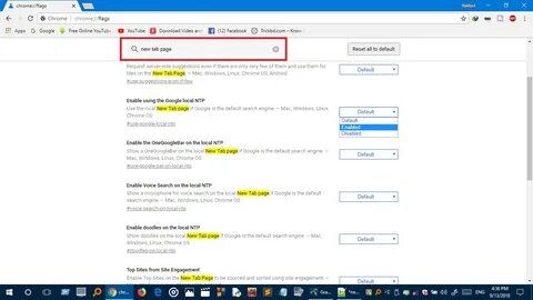 Chrome new tab page