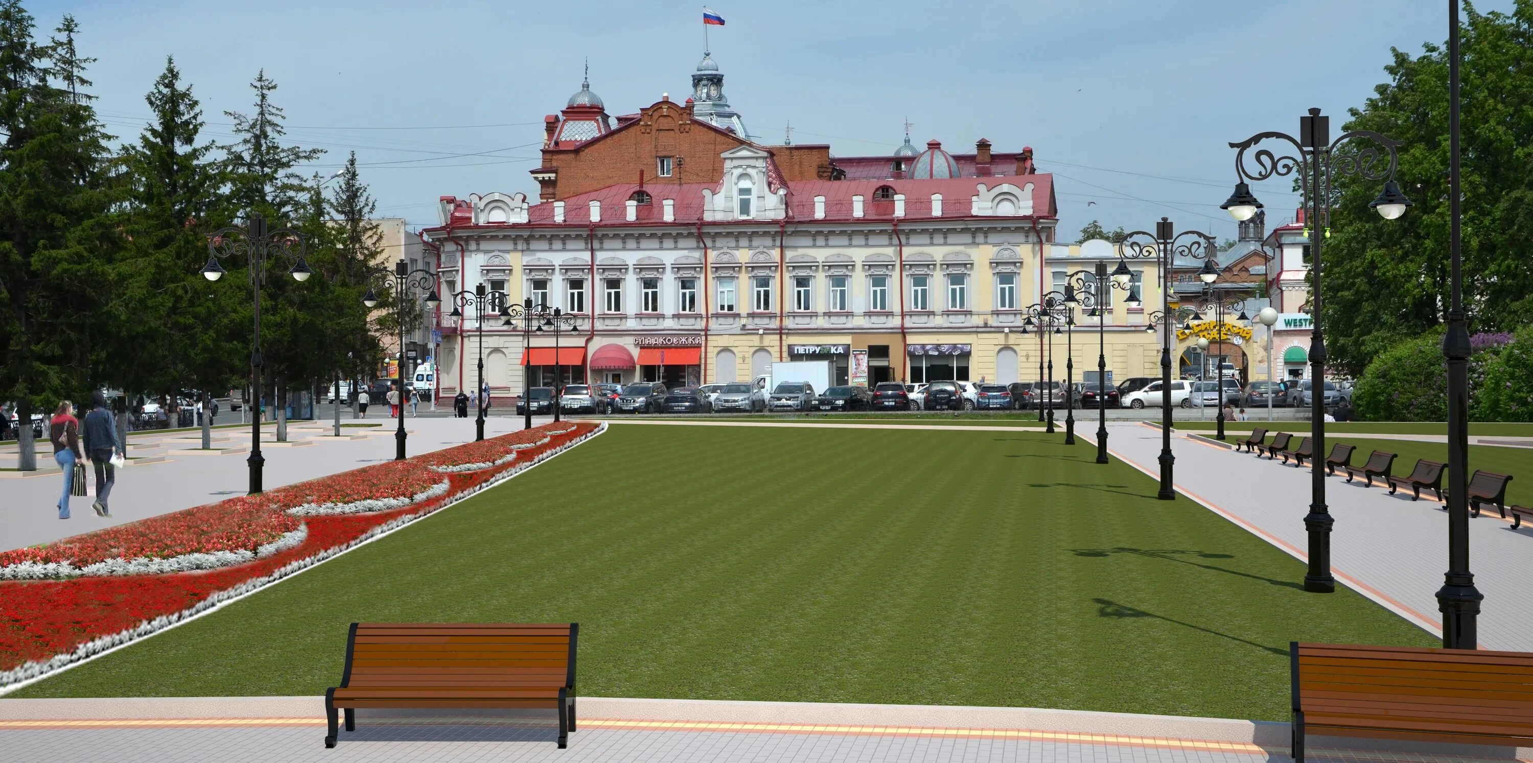 Камеры города томска. Новособорная площадь Томск. Томск Новособорная площадь фонтан. Новособорная площадь Томск лето. Томск Новособорная Новособорная площадь.