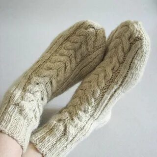 Носки с косами