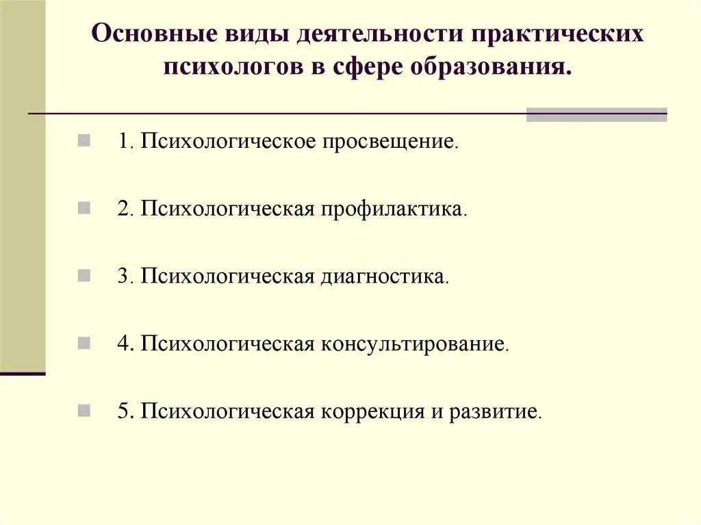 Виды деятельности. Виды деятельности педагога-психолога в образовании. Основные виды профессиональной деятельности психологов. Основные виды деятельности в практической психологии. Виды и формы деятельности практического психолога.