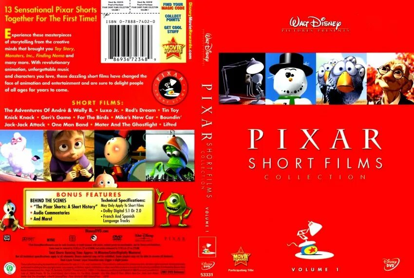 Коллекция короткометражных мультфильмов Pixar том 1. Pixar. Коллекция короткометражных DVD. Pixar short films. Коллекция короткометражных мультфильмов Pixar: том 2 диск. Short films collection