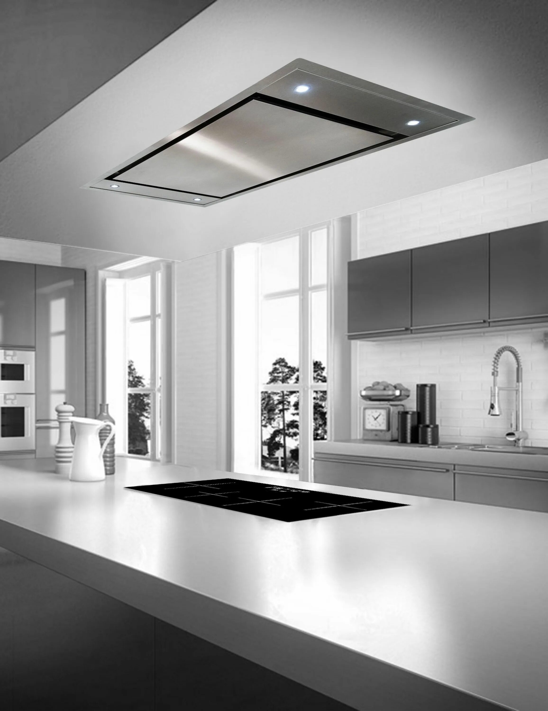 21 вытяжка. Кухонная вытяжка Kitchen Hood. Kitchen Hood вытяжка. Островная вытяжка в интерьере. Вытяжка в потолке на кухне.