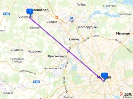 Лесное москва расстояние