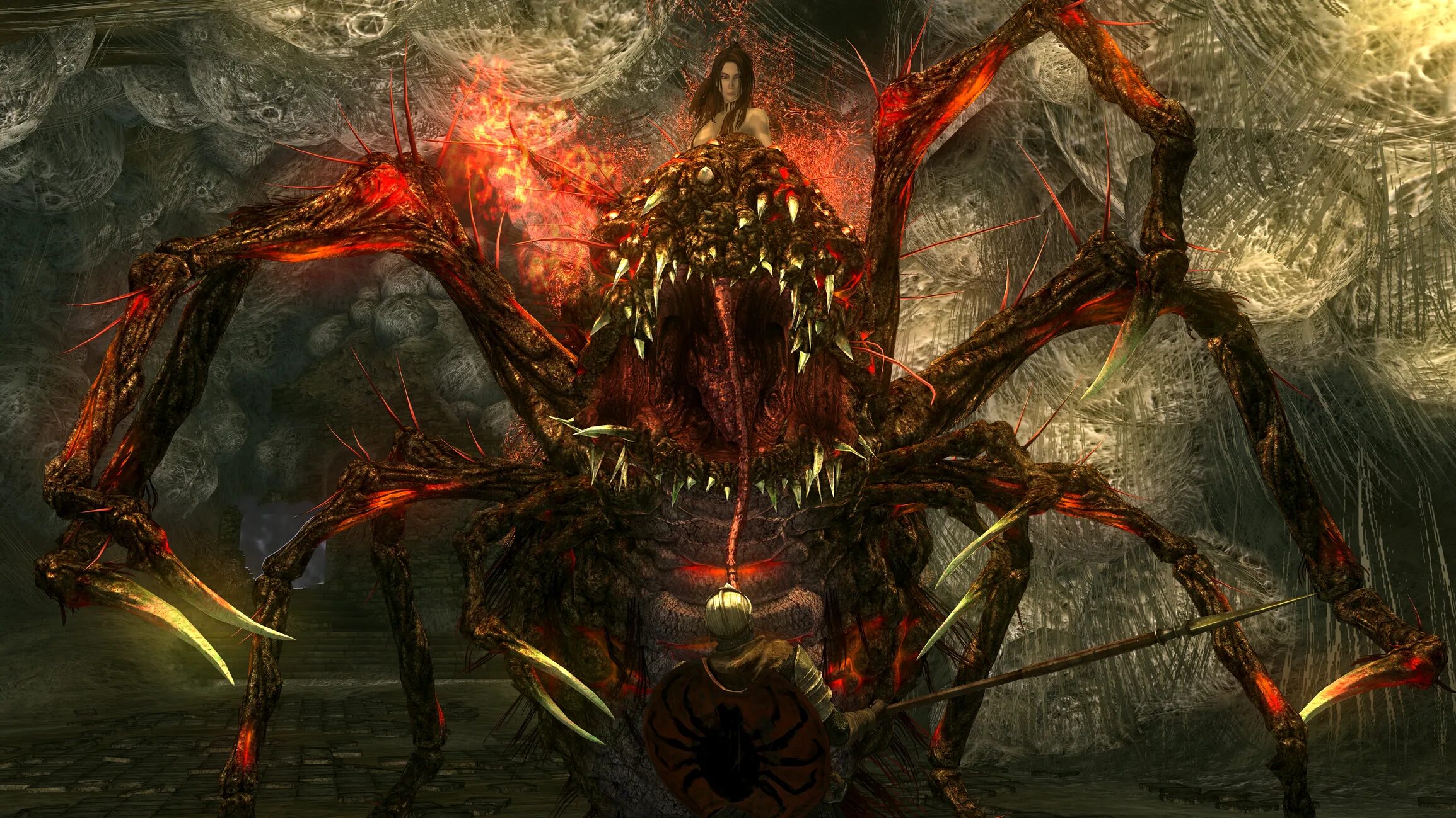 Квилег ведьма хаоса арт. Дочь хаоса. Dark souls 1 quelaag. Квилег дс 1. Dark souls 1 паучиха.