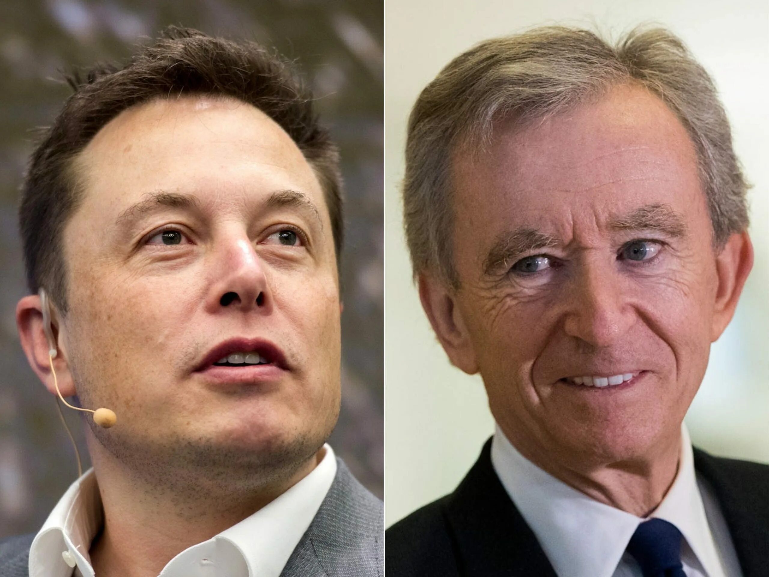 Сам богатый человек в мире. Bernard Arnault and Elon Musk.