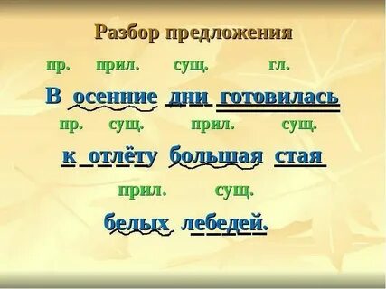 Составить 3 предложения существительные