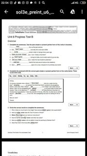 Solutions short test