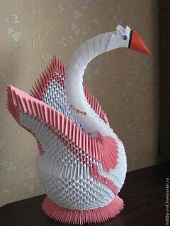 Лебедь из модулей оригами пошаговая