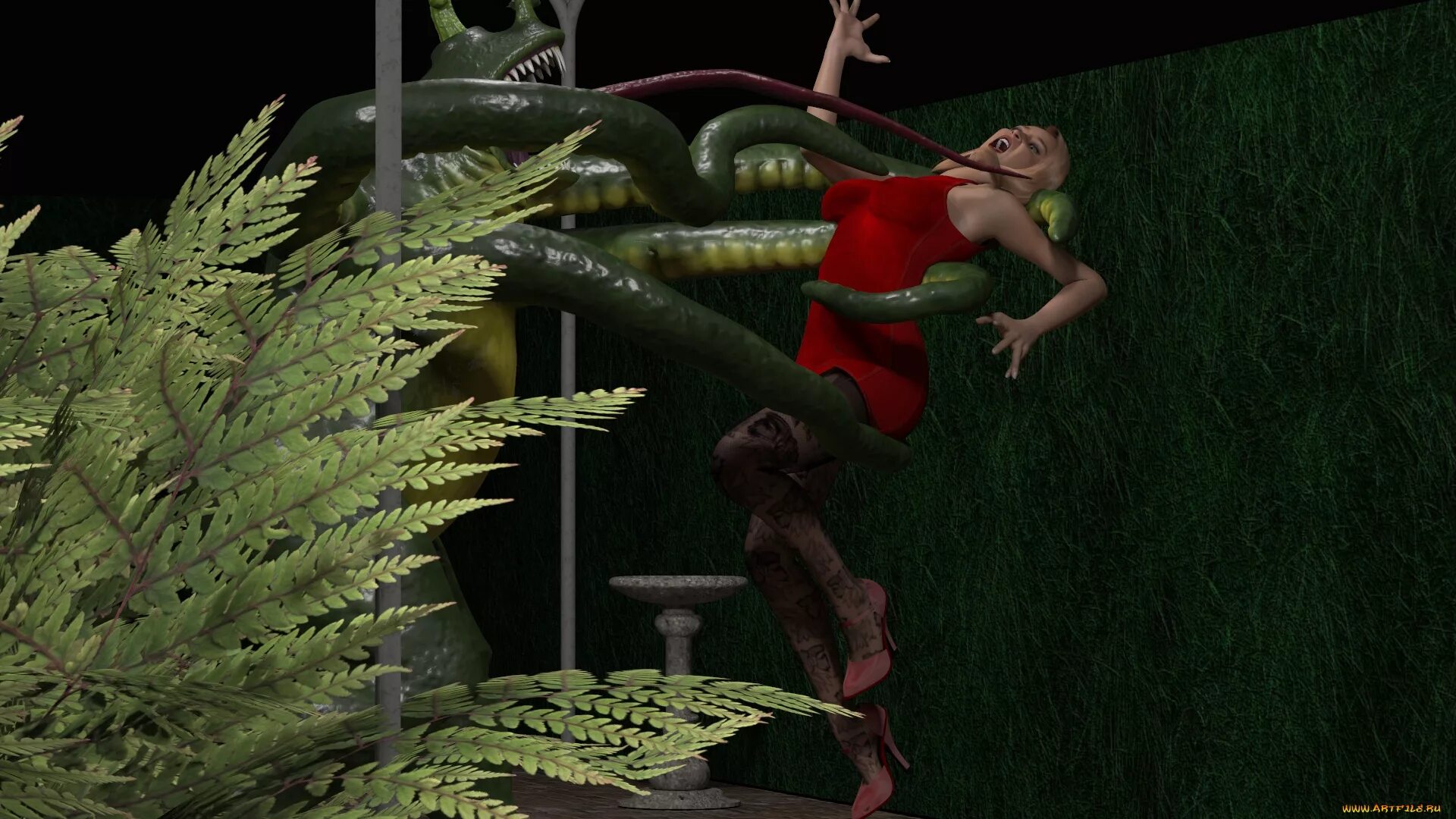 Plant girls insect invasion. Plant Vore.