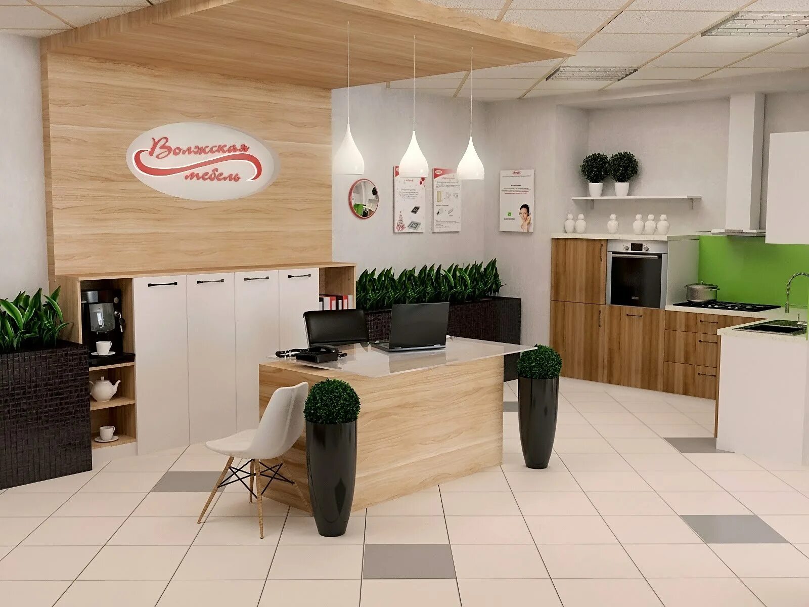 Store kitchen. Интерьер салона мебели. Стол для менеджера в мебельном салоне. Интерьер мебельного магазина кухни. Интерьер салона кухонь.