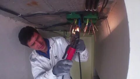 Сварка проводов в коробке