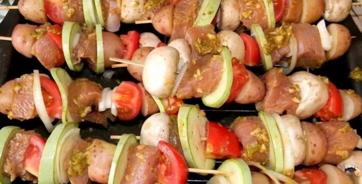 Индейка с овощами на шпажках - TVCook - Медиаплатформа МирТесен