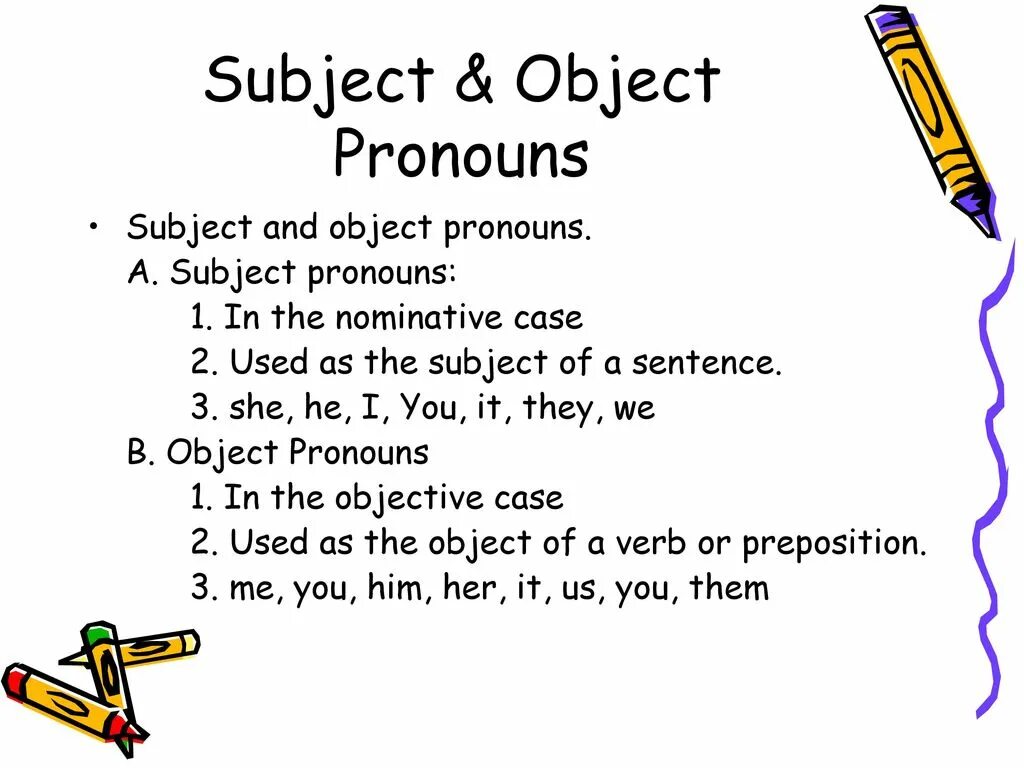 Английский язык object subject. Subject and object pronouns. objective pronouns. subject pronouns и object pronouns. imperatives object pronouns.