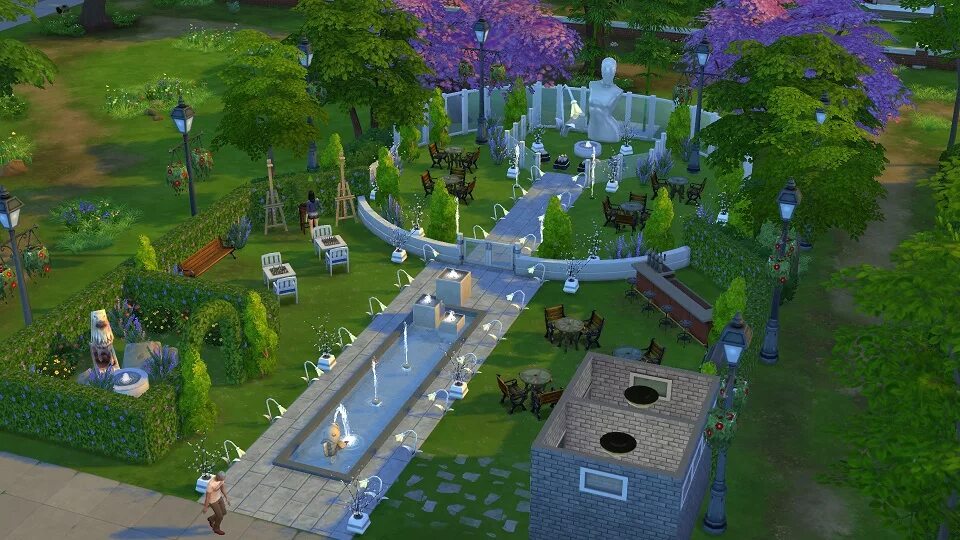 Симс 4 мод кладбище. SIMS 4 парк. Симс 4 Центральный парк. Симс 4 детский парк. Парки в симс 4.