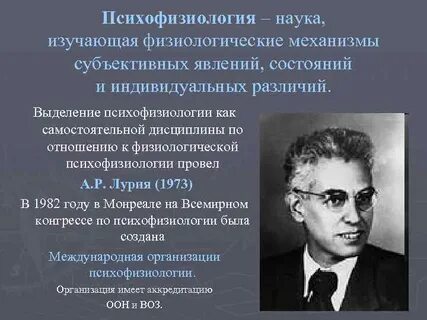Психофизиология это
