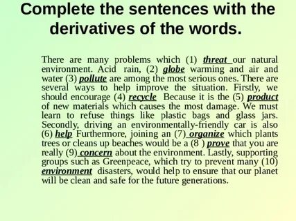 Global warming sentence