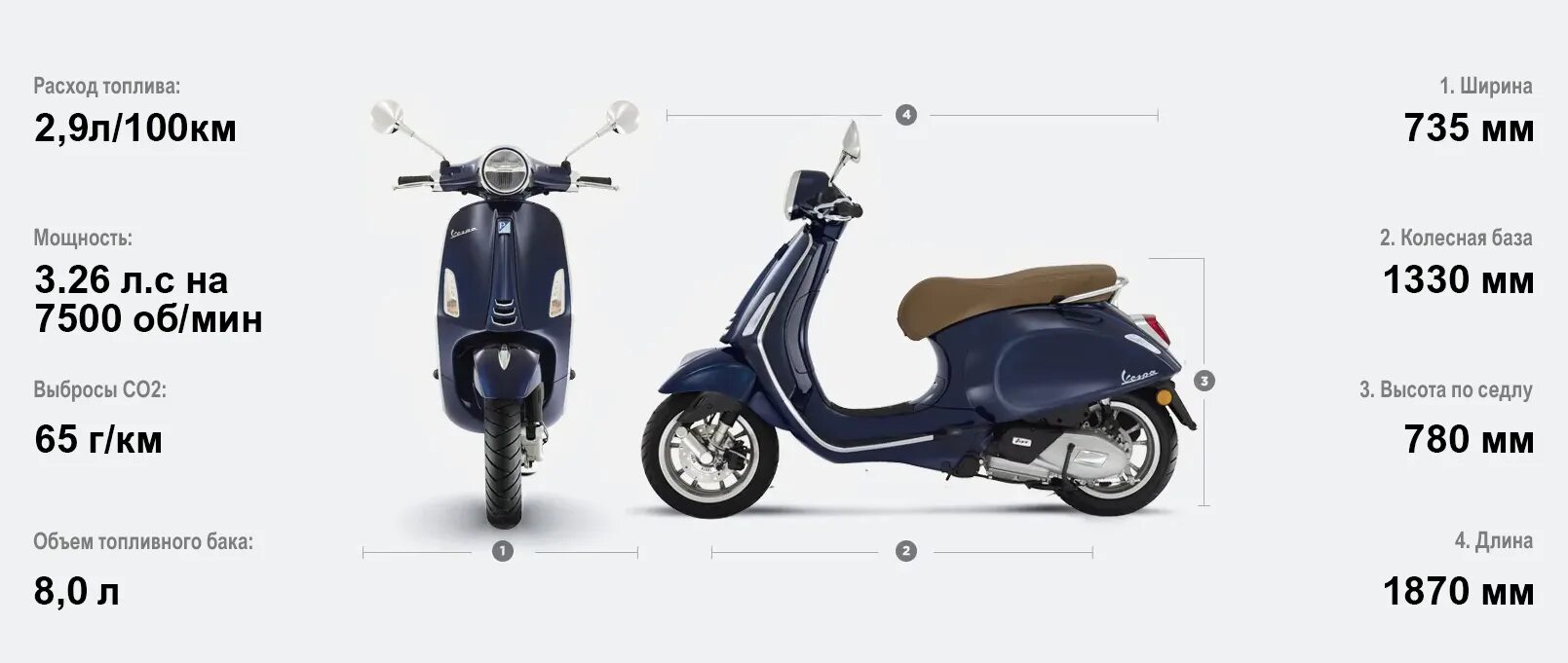 Скутер Vespa Primavera 50 Touring. Сборная модель Vespa 125 Primavera. Vespa Primavera габариты. Размеры скутера Веспа. Скутер длина