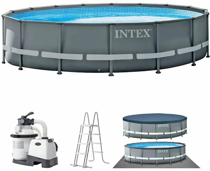 Каркасные бассейны intex ultra xtr. Intex каркасный бассейн ultra xtr. бассейн интекс 488х122. бассейн каркасный ultra xtr frame 549х274х132см. каркасный бассейн intex ultra frame xtr (круг) 5.49 х 1.32 м ; артикул 26330.