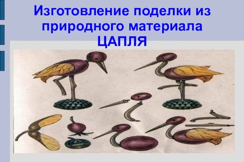 Для изготовления поделок из природного материала. Цапля из природного материала. схема изготовления поделки из природного материала. цапля из природного материала своими руками.