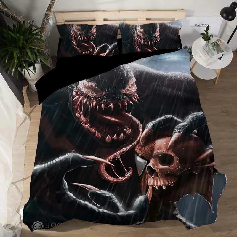 Кровать веном. Кровать веном. Кровать веном. Плед веном. Постельное venom.