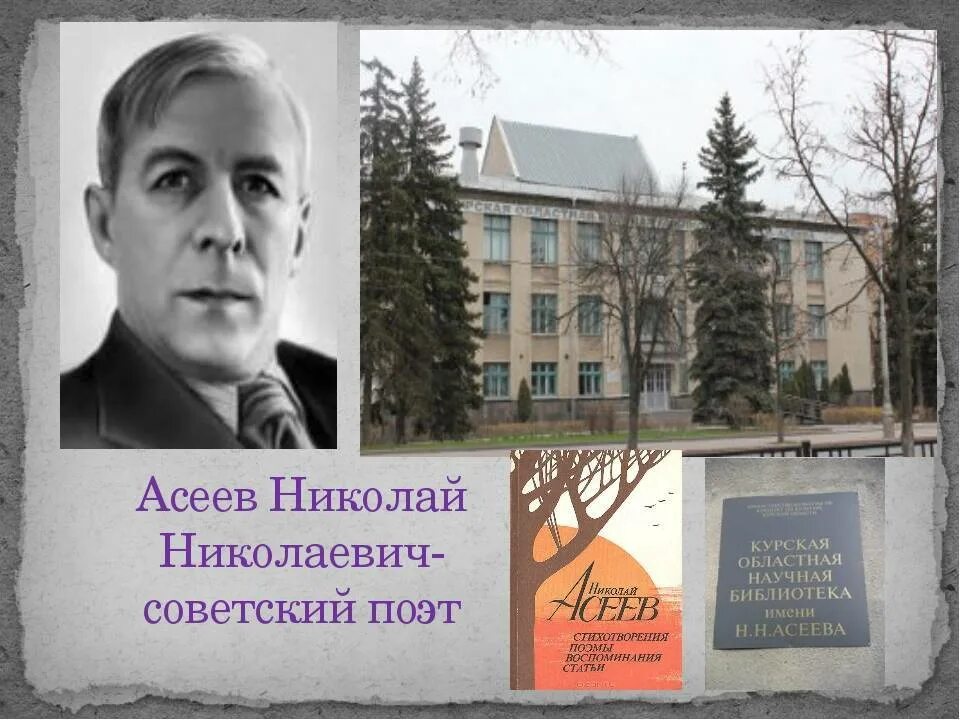 135 лет со дня рождения асеева. Асеев н н биография.