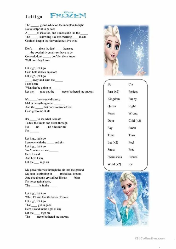 Английские песни эльзы. Let it go Frozen текст. Задания на английском Холодное сердце. Задания по Frozen 2. Холодное сердце на английском текст.