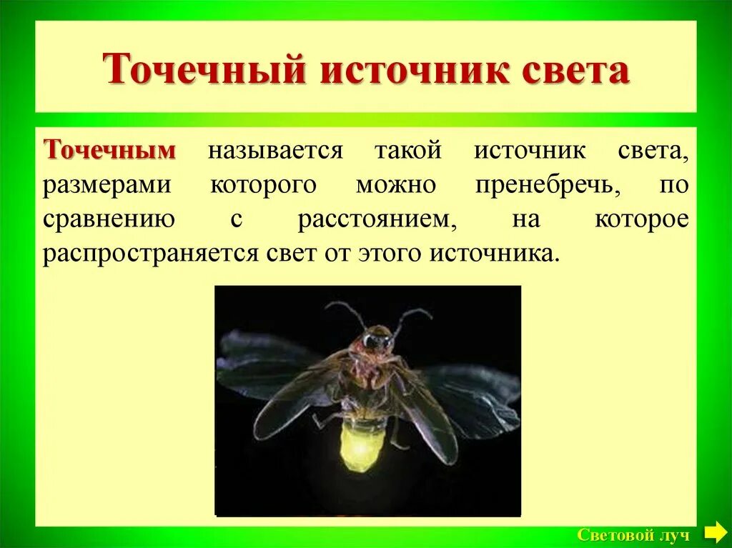 Какой свет называют точечным