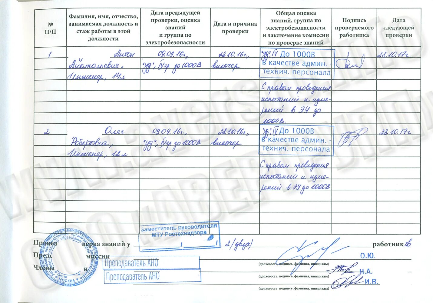 Журнал по электробезопасности 2 группа образец. Журнал инструктажа по электробезопасности. Журнал инструктажа по электробезопасности образец заполнения. Заполнение журнала по электробезопасности 2 группа. Проверка знаний по 1 группе электробезопасности