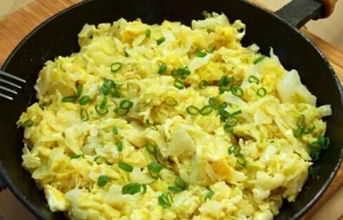 Белокочанная капуста с яйцом