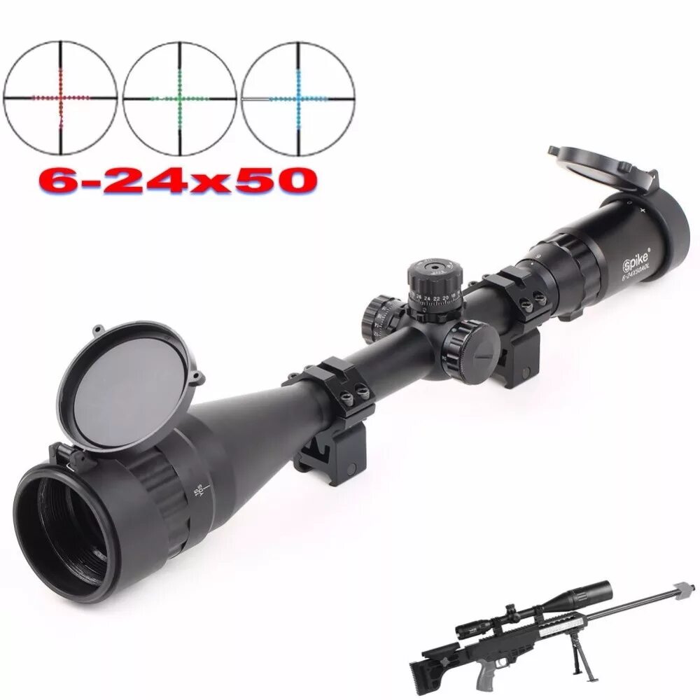 Прицел оптический 3-9x 50mm Red/Green mil-Dot Sight illuminated Optics Hunting Sniper scope sr2g. Riflescope 6-24x50. Riflescope прицел. Оптический прицел Discovery 1.2-6x24irai.