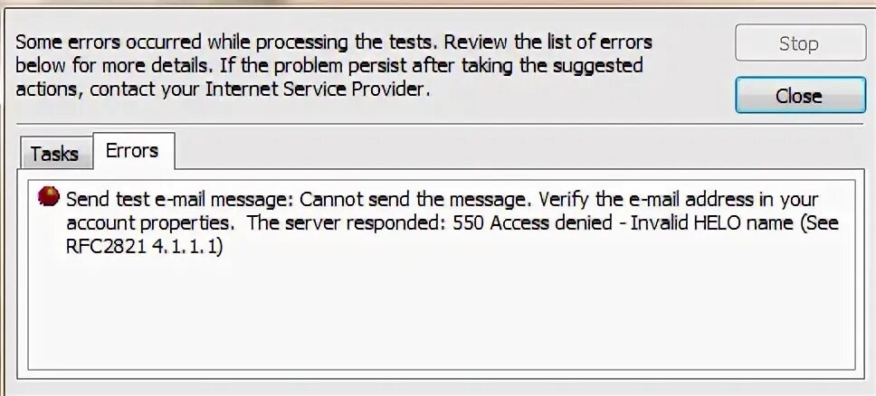 Invalid host address