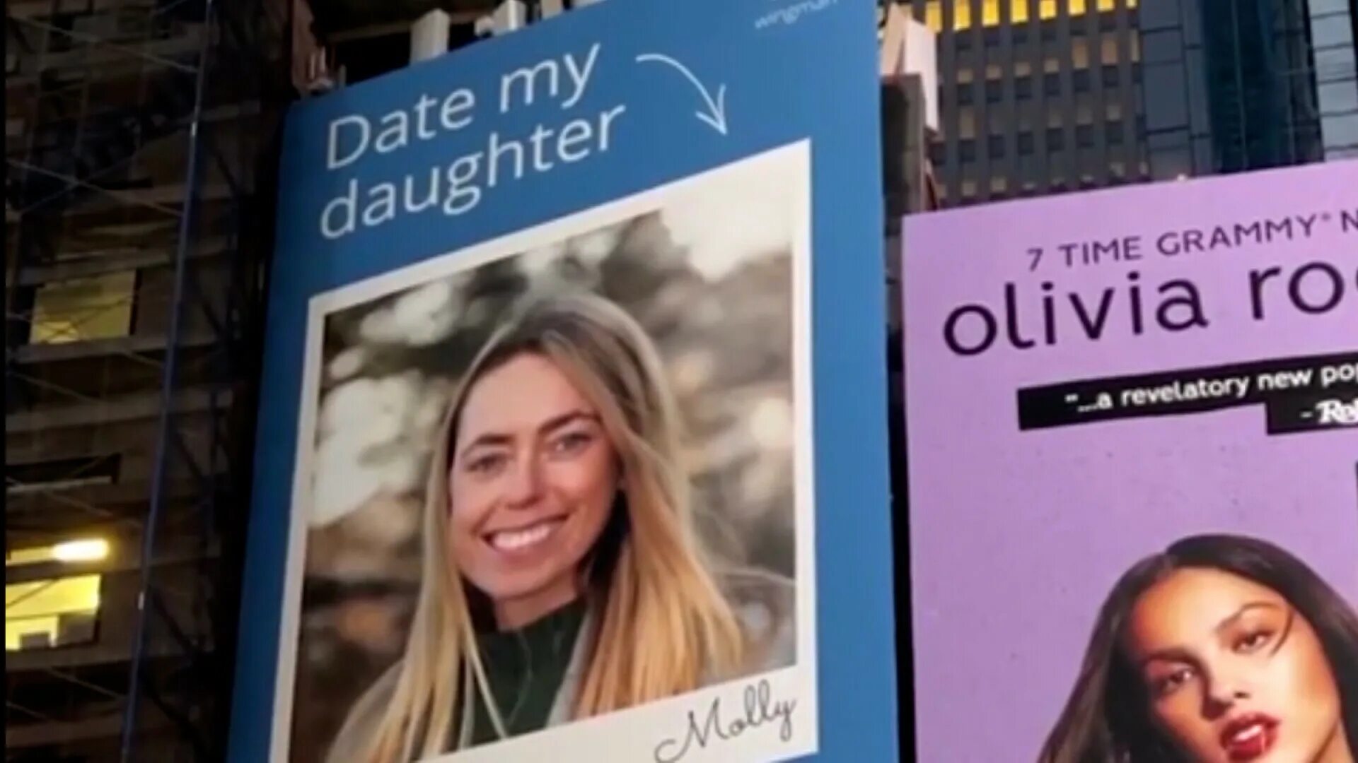 Daughter of time. Times Square Billboard.