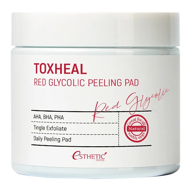 Пилинг house. Toxheal red glyucolic peeling pad, 100 мл (100 шт). гликолевые пилинг-подушечки косметические esthetic house toxheal red glycolic peeling pad. esthetic house пилинг-подушечки миндальные toxheal red glyucolic peeling pad, 100 мл. пилинг-сыворотка гликолевая / toxheal red.