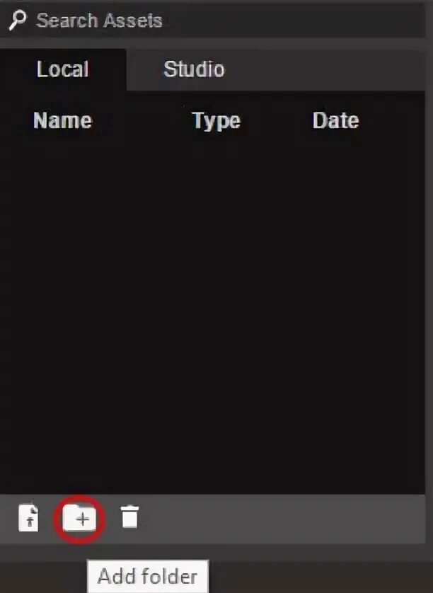 Add folder. Add folder