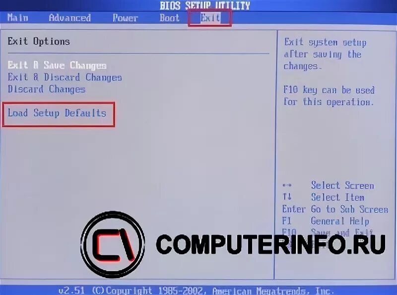 Load setup defaults перевод. Load setup defaults перевод