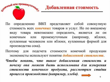 Использование добавленной стоимости
