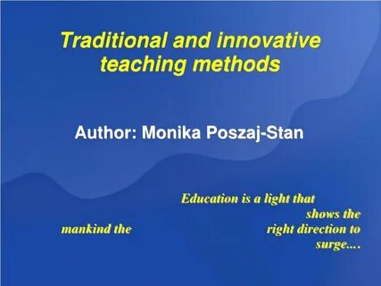 Teach method