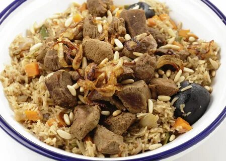 Рис с мясом и солеными огурцами
