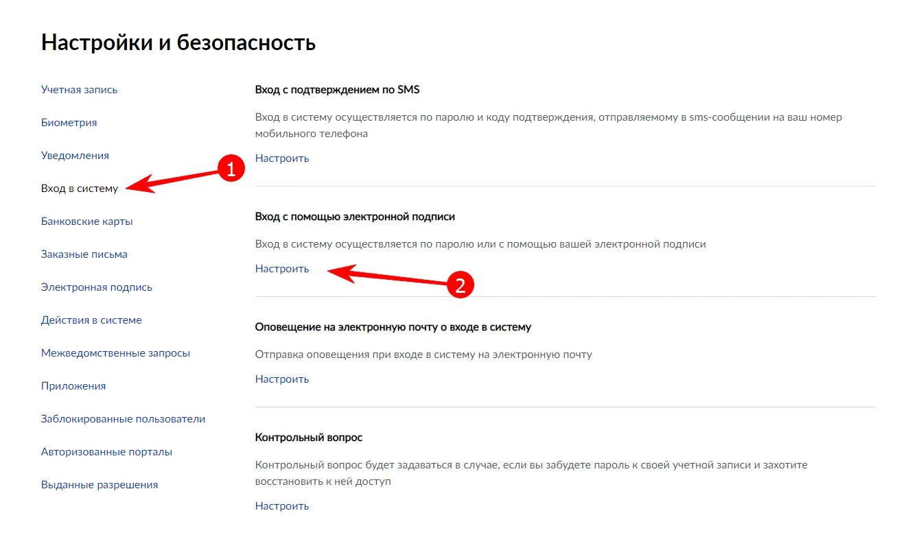 Входящие можно включить. Цифровая подпись в госуслугах. Включить вход по ЭЦП гос. Госуслуги вход по ЭЦП. Как включить ЭЦП на госуслугах.