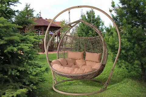Качели садовые плетеные
