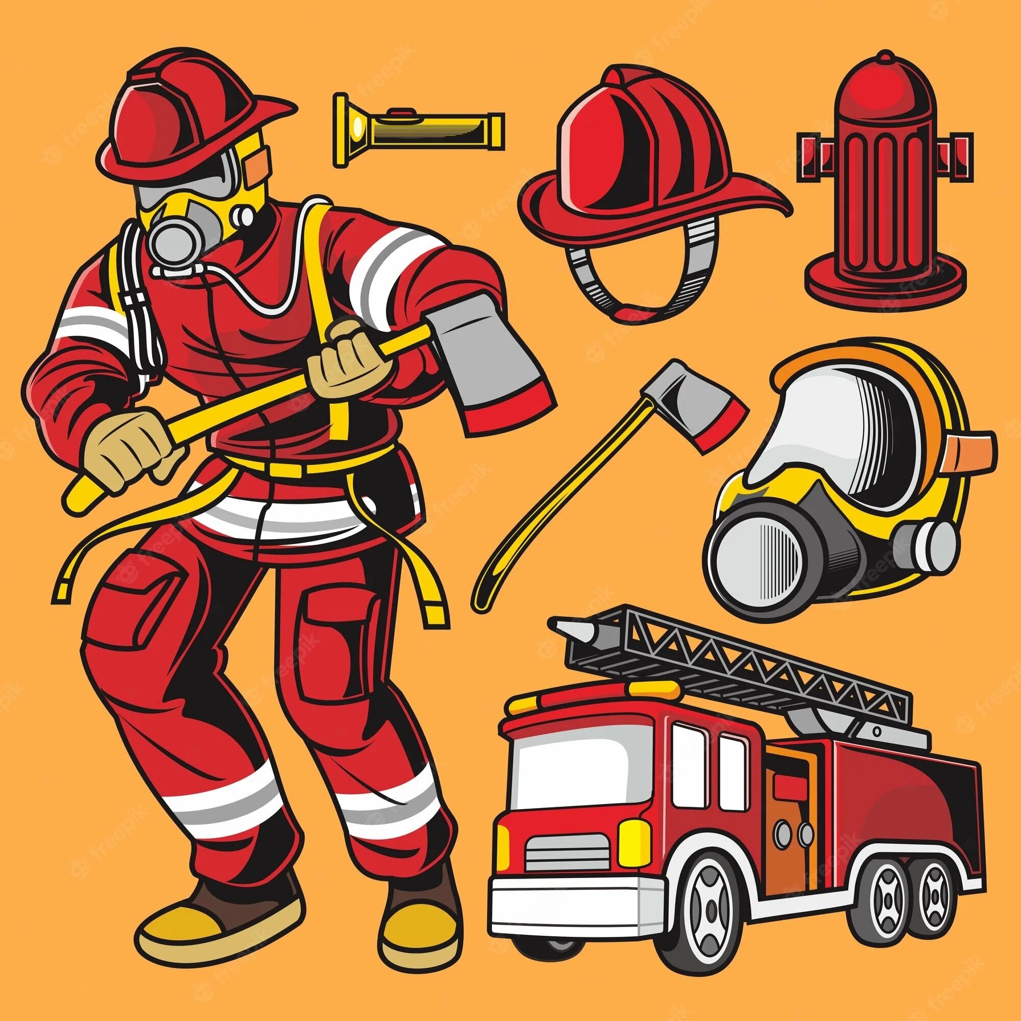 Для детей. Пожарные. Пожарник для детей. Атрибуты профессии пожарный. Пожарный рисунок. Рисунки вдпо