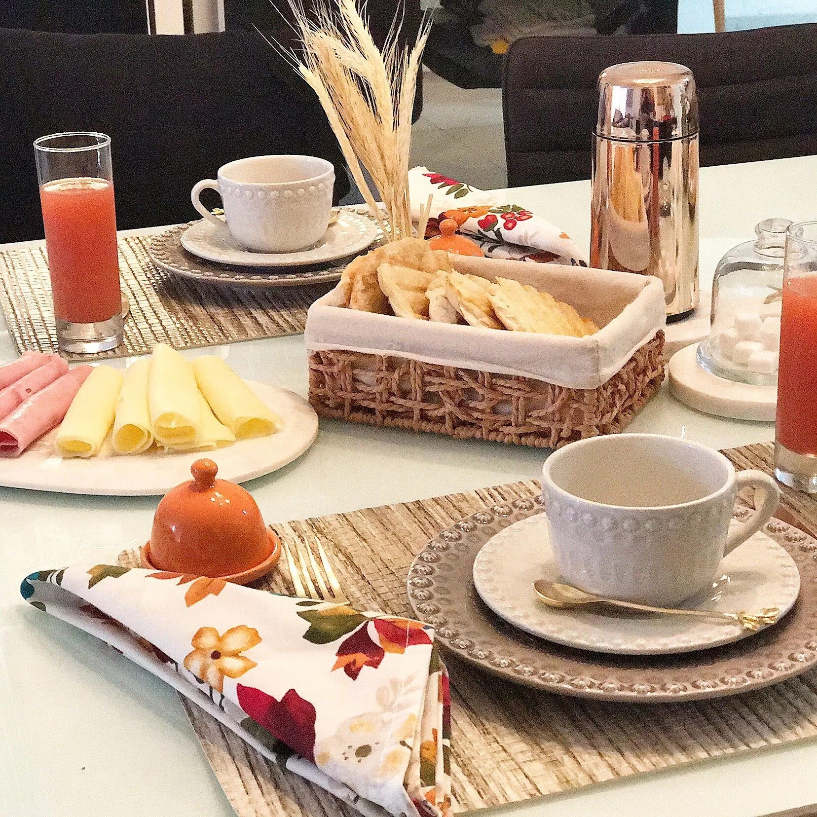 Breakfast is the table