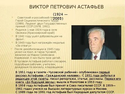 Интересные факты о астафьеве
